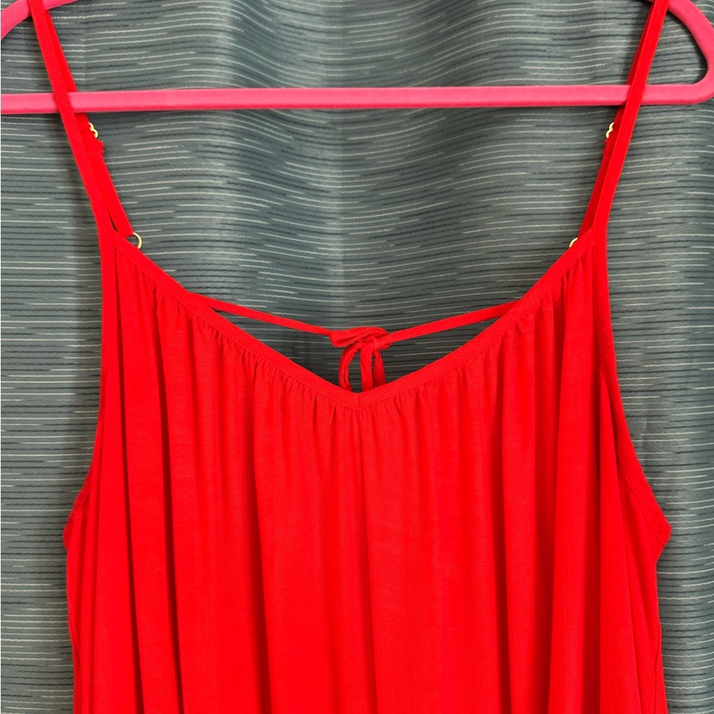 Ava & Viv Orange Maxi Dress Size 1X - Picture 4 of 8